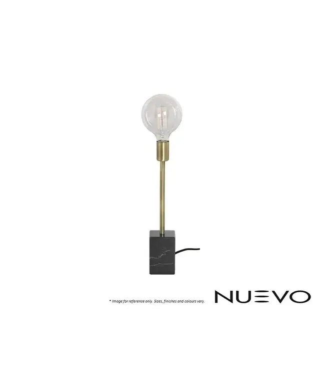 EWEN TABLE LAMP - BLACK MARBLE.
