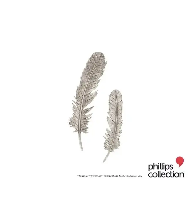 FEATHER WALL ART SMALL SILVER.