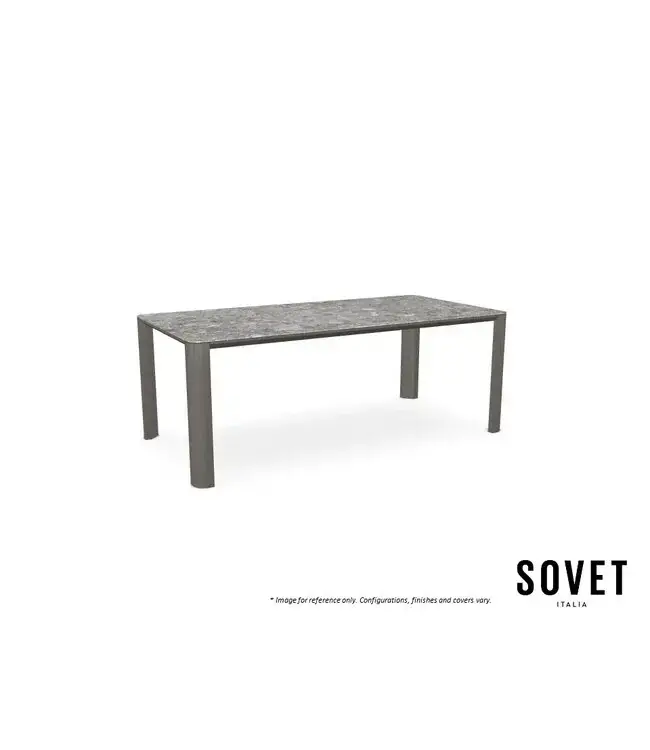 KODO OUTDOOR CERAMIC RECTANGULAR DINING TABLE.