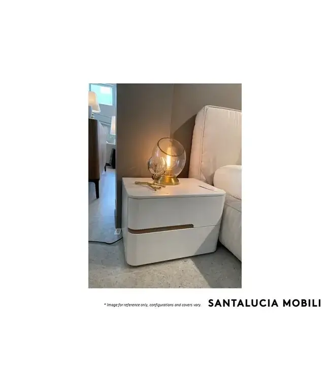 OPALE NIGHTSTAND LEFT - WHITE/WOOD.