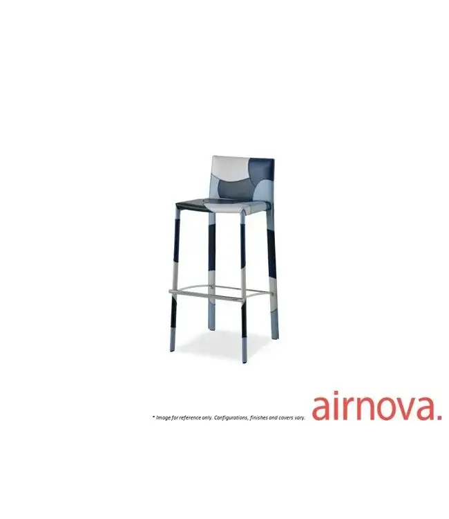 PATCHWORK COUNTER STOOL.