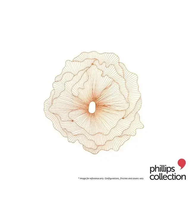 POPPY FLOWER WALL ART COPPER - LG.