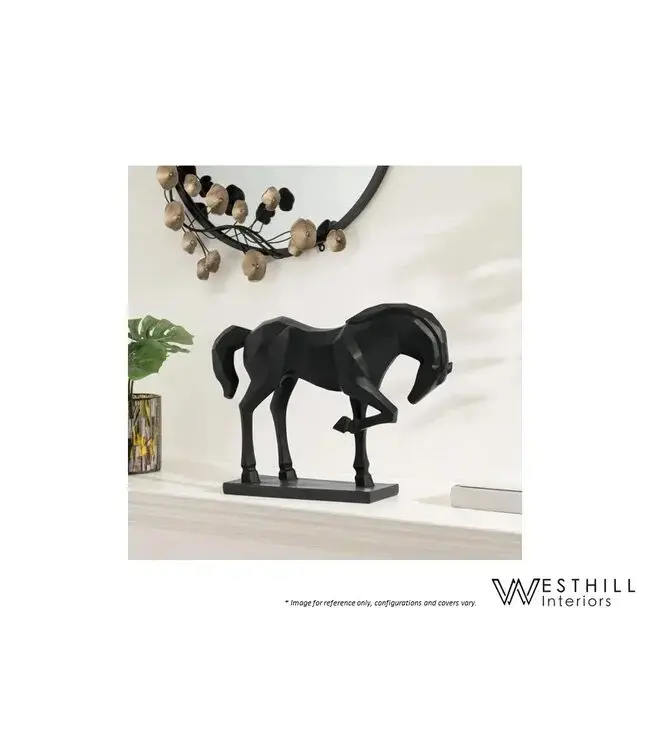 PRANCING HORSE STATUE.