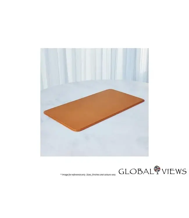 RADIUS EDGE LEATHER DESK BLOTTER - ORANGE.
