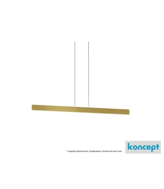 SUB LINEAR PENDANT - SOFT WARM LIGHT, GOLD BAR.