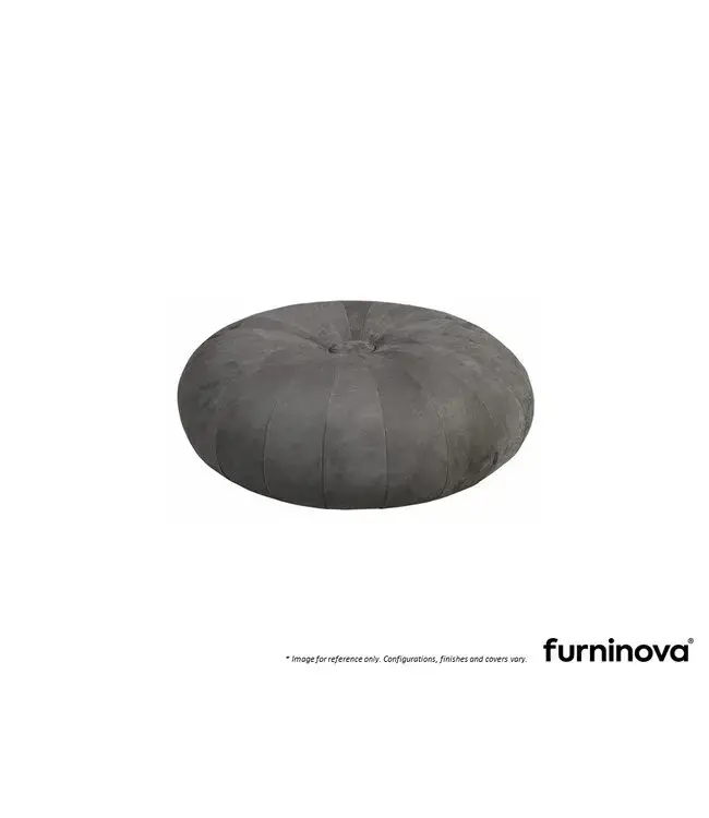 TORUS FLOOR CUSHION - GREY VELVET.