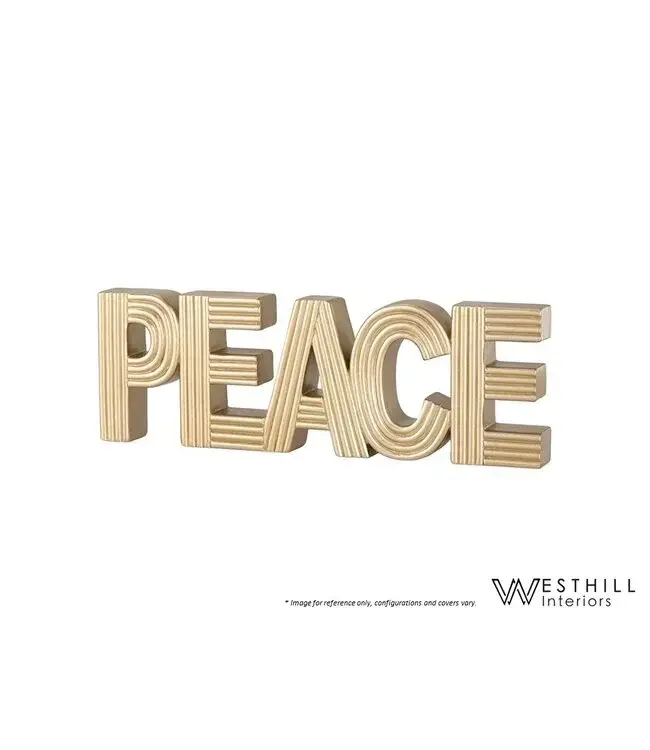 WORD PEACE RESIN.