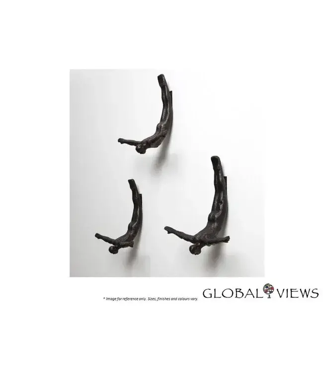 WALL DIVER - MALE BRONZE.