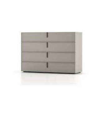 SANTA LUCIA MOBILI ONICE 4 DRAWER DRESSER - MATTE WOOD GREY