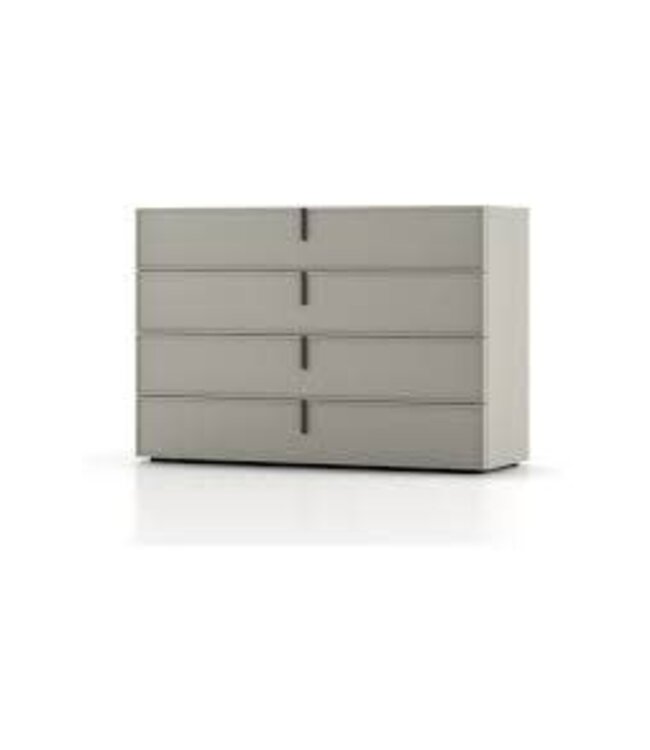 SANTA LUCIA MOBILI ONICE 4 DRAWER DRESSER - MATTE WOOD GREY