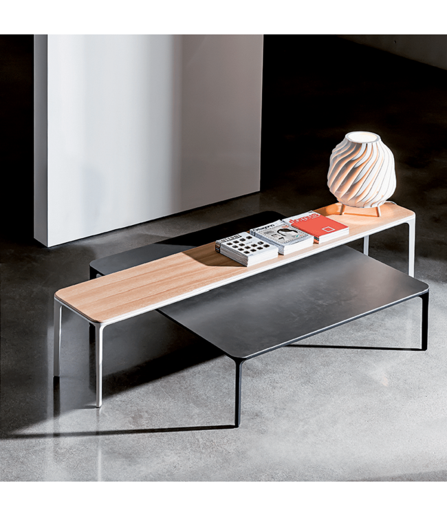 SLIM DESK 120X45 H.74 WOOD TOP WHITE LEGS