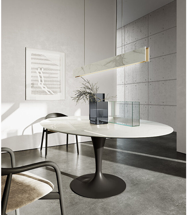 FLUTE OVAL DINING TABLE