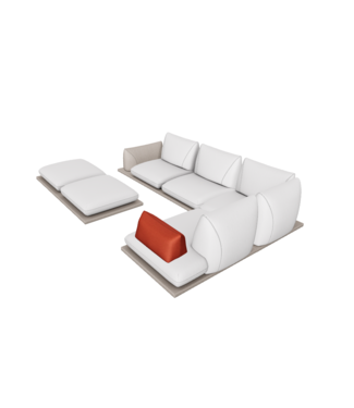 CALIA ITALIA PRALIN SECTIONAL SOFA AND BENCH