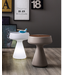 MAKI SIDE TABLE LIGHT - WHITE WITH TRANSPARENT TOP