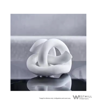 WESTHILL INTERIORS TWISTED ROPE DECOR MATTE  WHITE CERAMIC