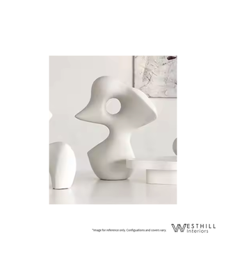 WESTHILL INTERIORS MATTE WHITE ALIEN SHAPE SCULPTURE A