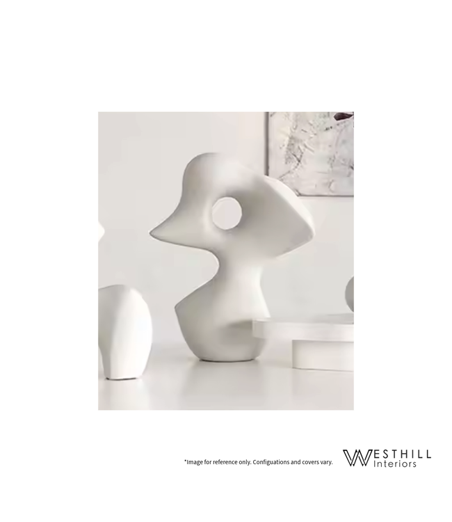 MATTE WHITE ALIEN SHAPE SCULPTURE A