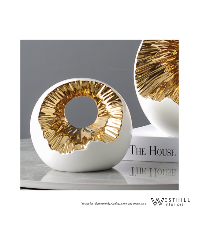 BROKEN SPHERE WHITE AND GOLD