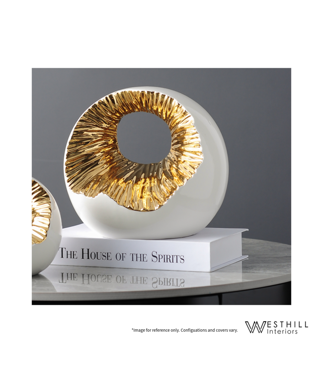 BROKEN SPHERE WHITE AND GOLD