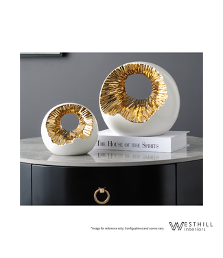 WESTHILL INTERIORS BROKEN SPHERE WHITE AND GOLD