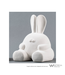 WESTHILL INTERIORS RABBIT STATUE WHITE FROSTED