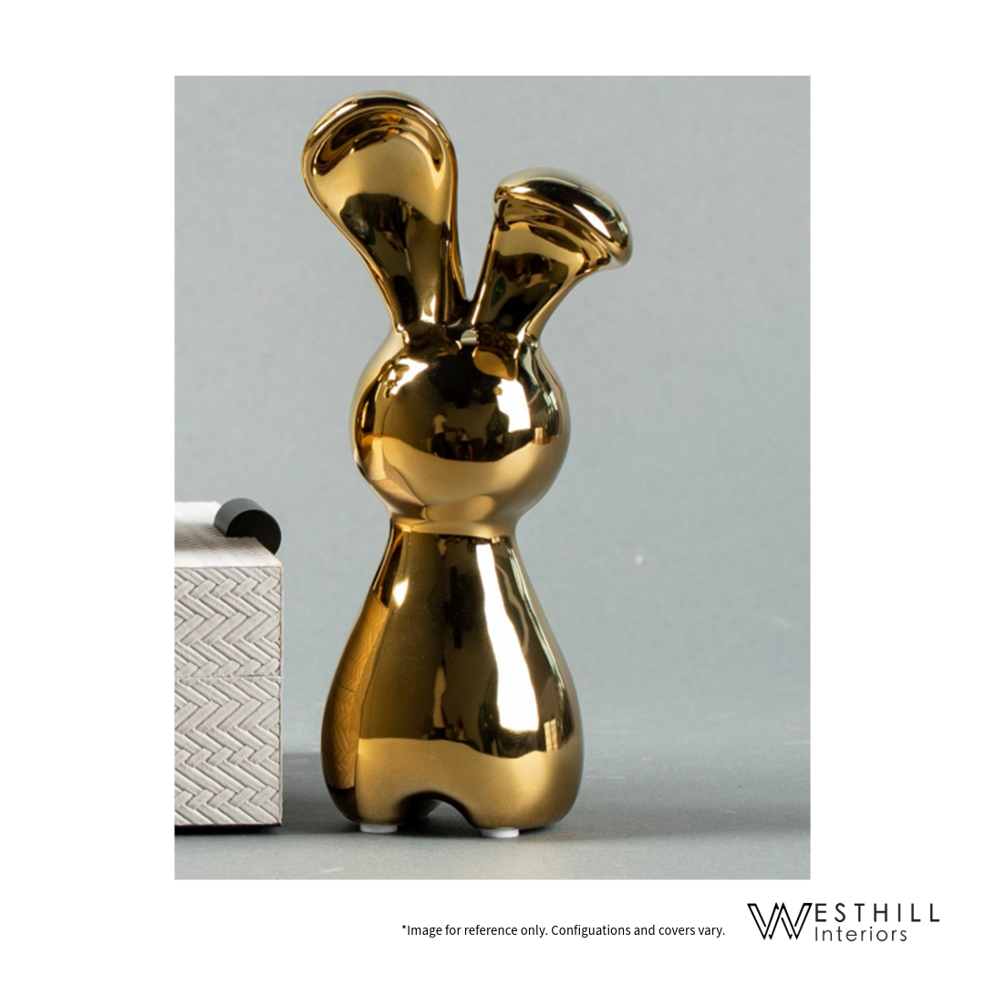 GOLDEN RABBIT STATUE - Westhill Interiors