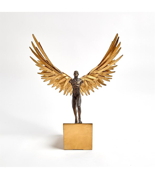 RUNNING MAN WITH GOLDEN WINGS