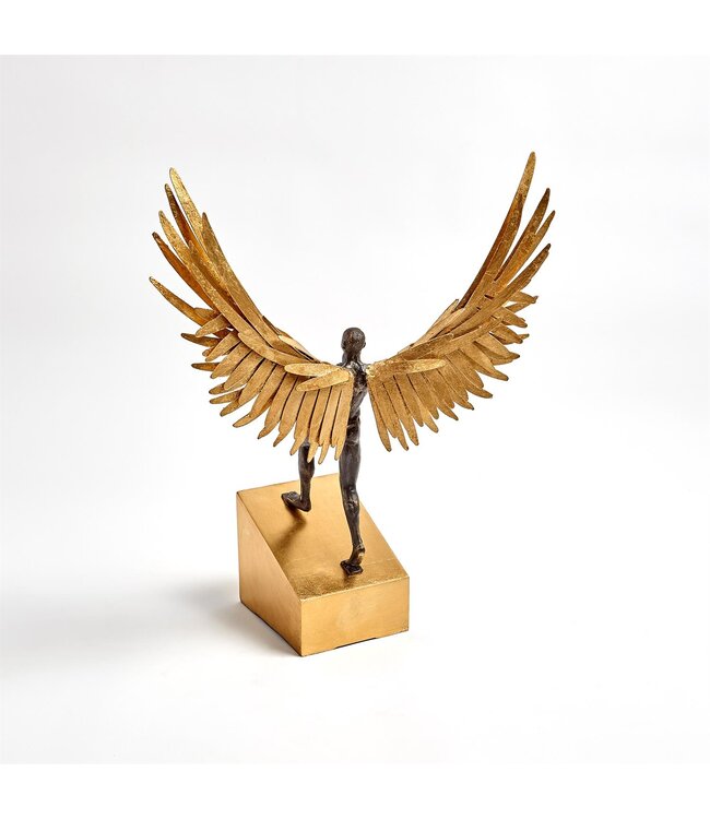 RUNNING MAN WITH GOLDEN WINGS