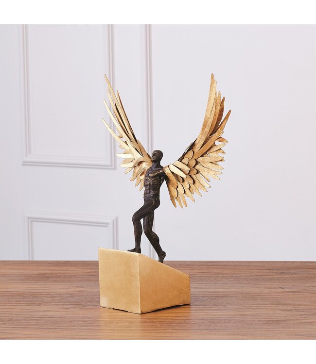 RUNNING MAN WITH GOLDEN WINGS