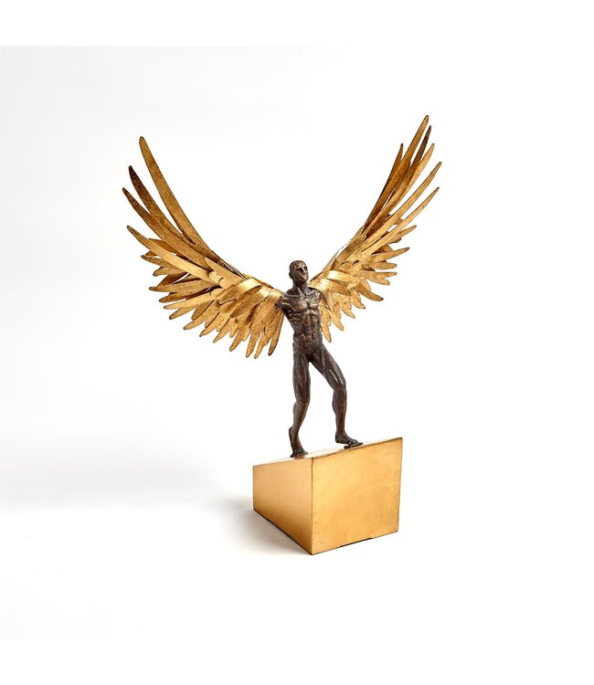 RUNNING MAN WITH GOLDEN WINGS