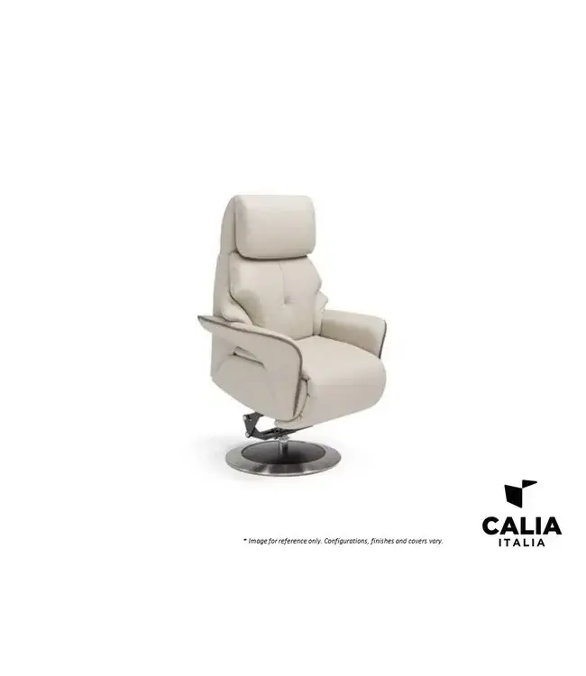 CALIA ITALIA MOON 2 MOTORS RECLINING CHAIR - VISONE LEATHER