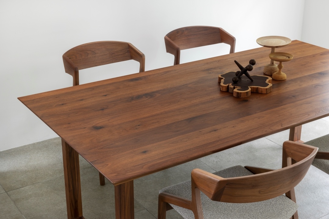 Kofu Dining Table and Kyoto Dining Chairs - Walnut Wood