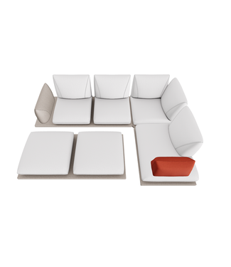 CALIA ITALIA PRALIN SECTIONAL SOFA AND BENCH
