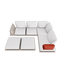 CALIA ITALIA PRALIN SECTIONAL SOFA AND BENCH