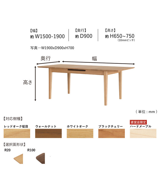 TAKUYA EXTENDABLE DINING TABLE
