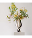 WESTHILL INTERIORS WHITE VASE WITH BLACK STRAP