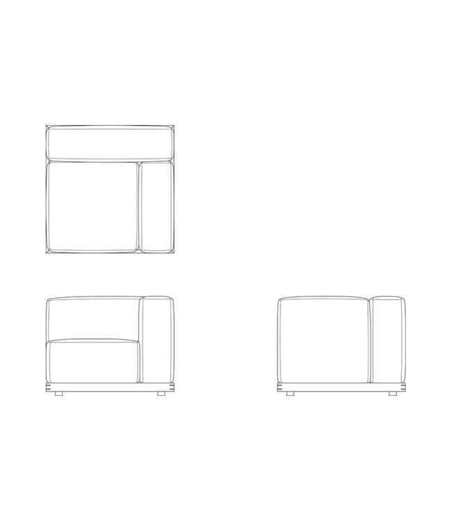 N-S02 WITH ARM MODULAR SOFA