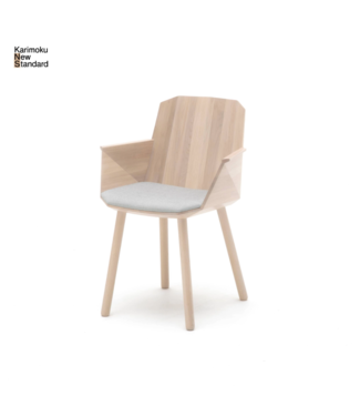 KARIMOKU NEW STANDARD COLOUR WOOD ARMCHAIR
