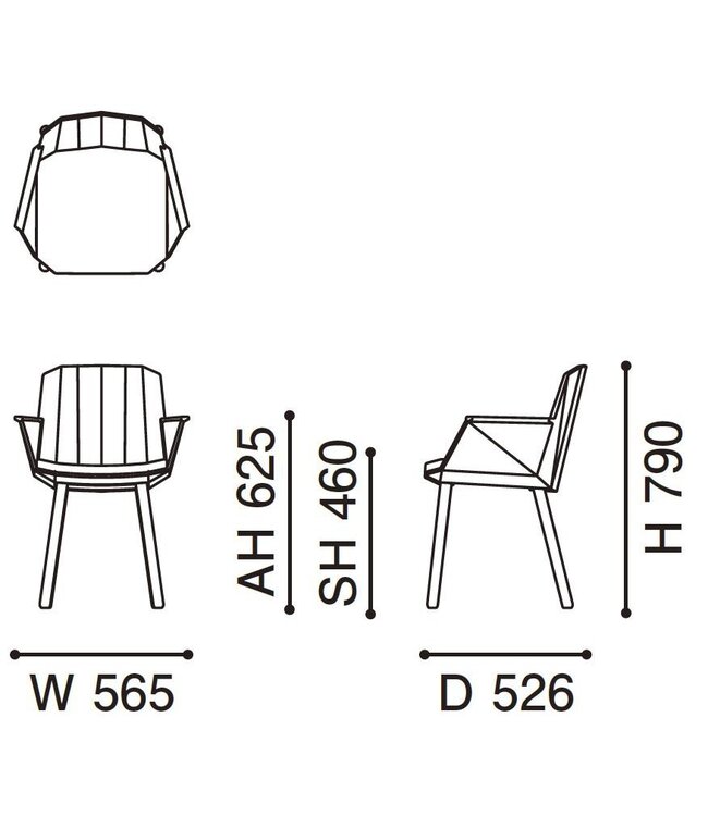 COLOUR WOOD ARMCHAIR