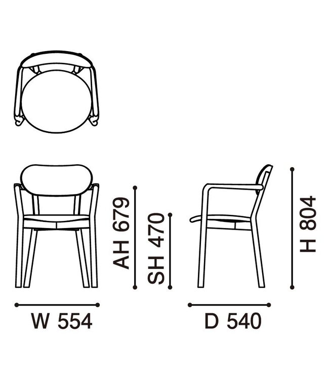 CASTOR ARMCHAIR PLUS PAD