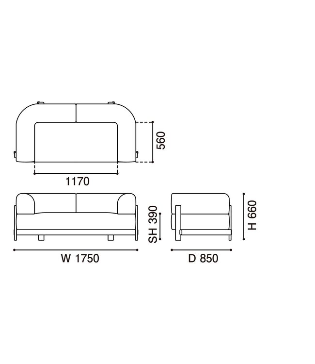 ELEPHANT SOFA 2-SEATER