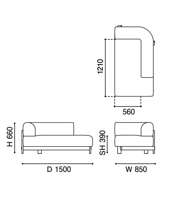 ELEPHANT SOFA CHAISELONGUE