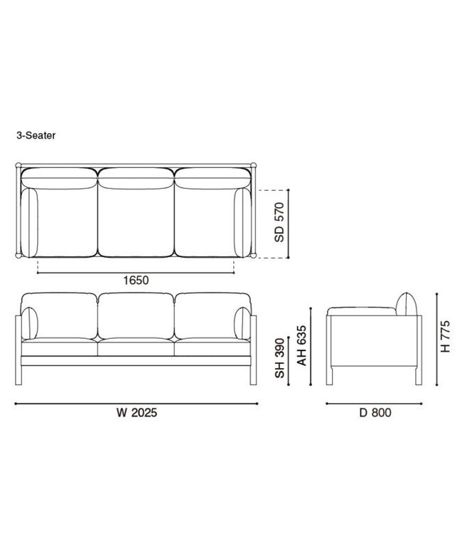 CASTOR LOBBY SOFA PLUS 3-SEATER