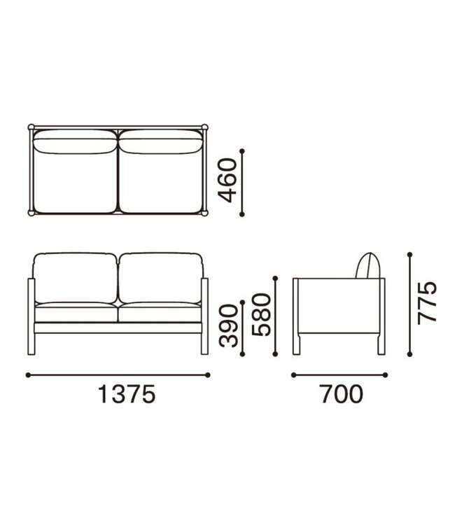 CASTOR LOBBY SOFA 2-SEATER