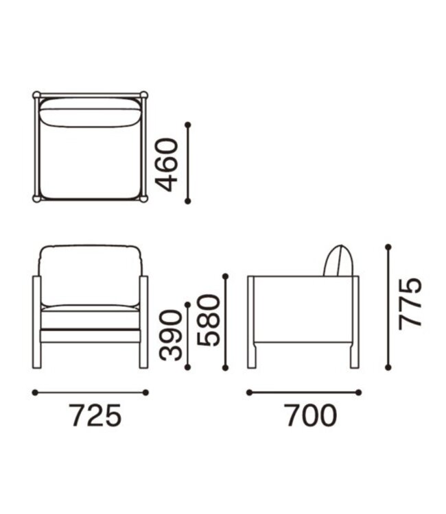 CASTOR LOBBY SOFA 1-SEATER