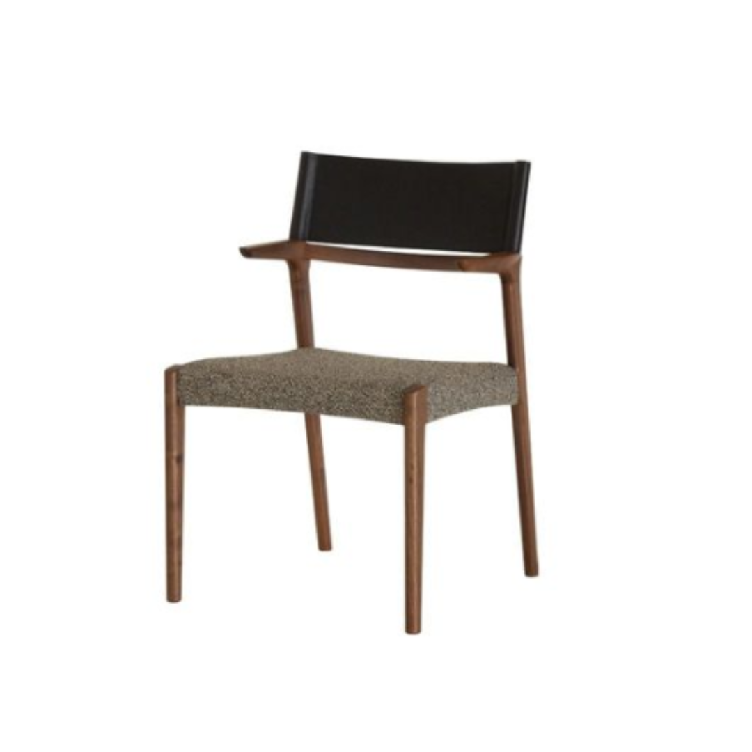 Nagano Itsuki dining chair – Leather Backrest Wood Chair