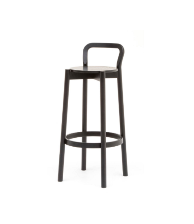 CASTOR BARSTOOL WITH BACKREST HIGH