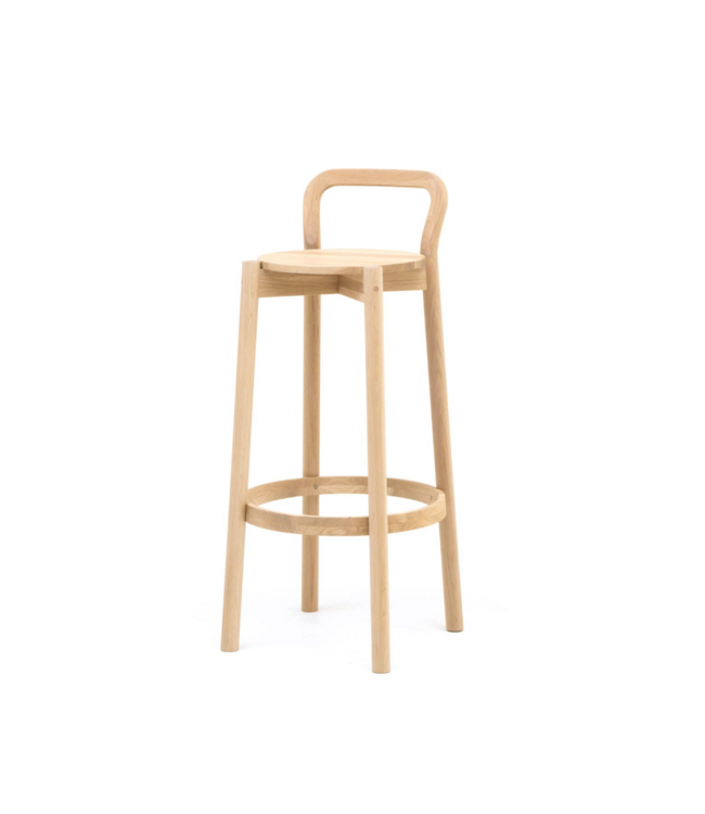 CASTOR BARSTOOL WITH BACKREST HIGH