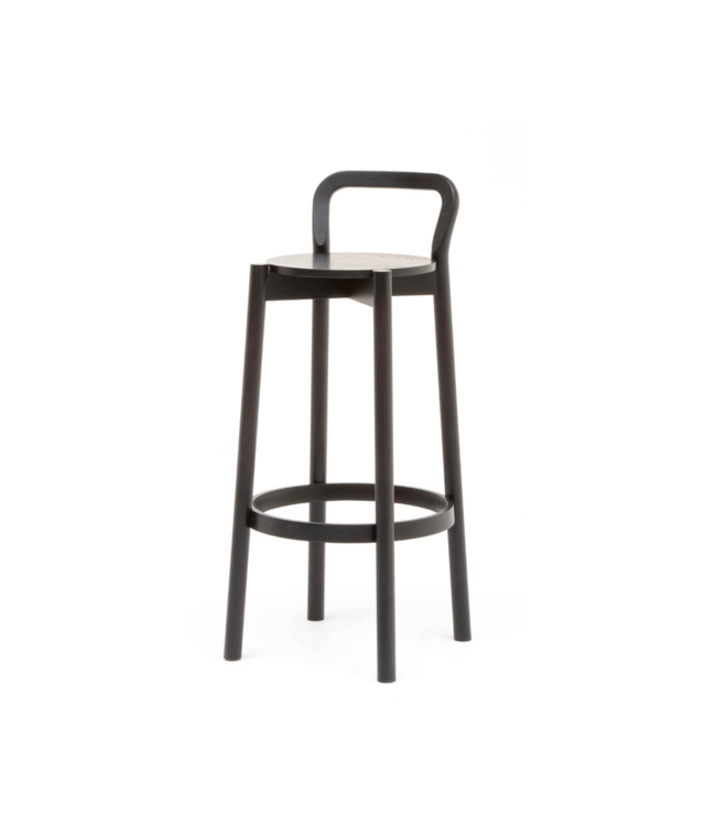 CASTOR BARSTOOL WITH BACKREST HIGH