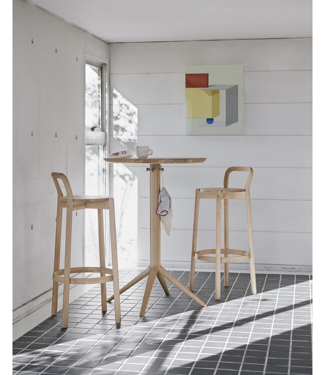 CASTOR BARSTOOL WITH BACKREST HIGH